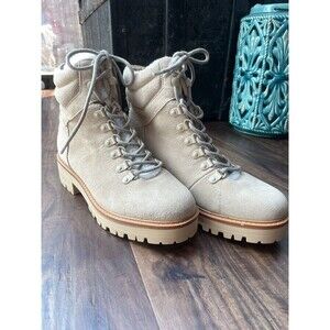 Marc Fisher Womens Mallie Beige Winter & Snow Boots 7.5 Medium (B,M)
